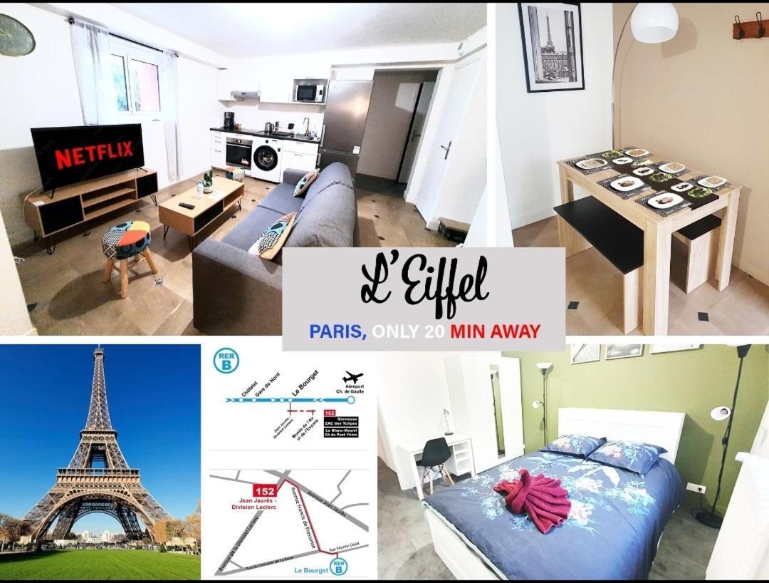 德朗西L'Eiffel - Self Checking, 20Min From Paris公寓 外观 照片